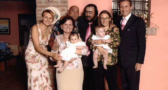 Famiglia Clò e Maestro Pavarotti